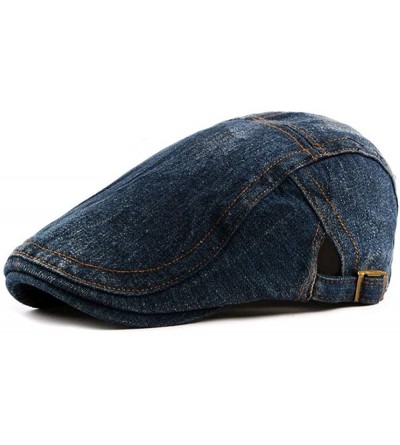 Newsboy Caps Unisex Denim Flat Ivy Gatsby Newsboy Hat Cap - Blue - CQ12FKUEMA9 $14.29