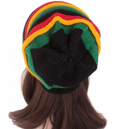 Skullies & Beanies Unisex 2019 Fashion Rainbow Crochet Beanie Baggy Knitted Hat Skull Caps - 1 - CZ1863T6X7H $12.85