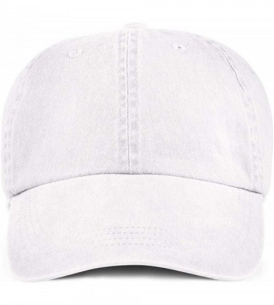 Baseball Caps Solid Low-Profile Pigment-Dyed Cap (145) - White - CH112LA700B $9.00