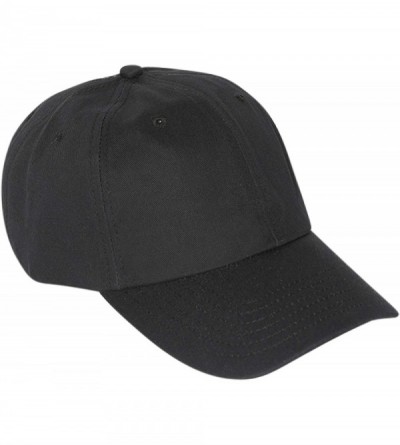 Baseball Caps Cotton Twill Baseball Hat - Black - C418XQNINAK $18.43