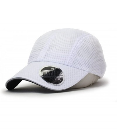 Baseball Caps Plain Pro Cool Mesh Low Profile Adjustable Baseball Cap - Cycling White - C8186D6QS33 $13.50