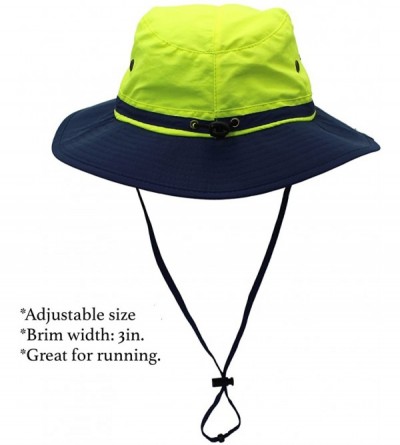 Bucket Hats Outdoor Sun Hats with Wind Lanyard Bucket Hat Fishing Cap Boonie for Men/Women/Kids - Yellow - C818OZX2R7G $13.95