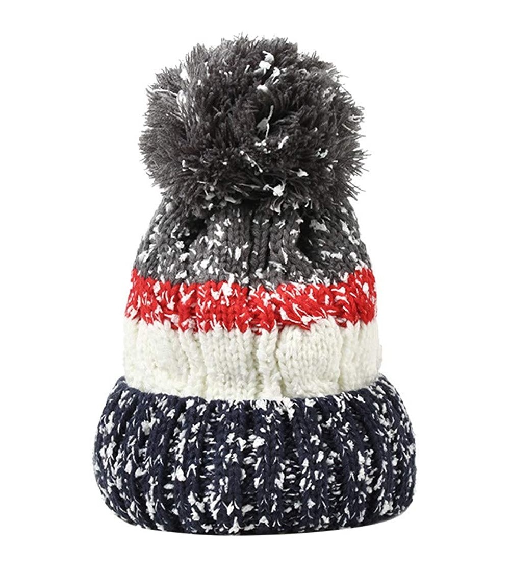 Skullies & Beanies Crochet Hat- Women Winter Cute Knit Hat - Fashion Beanie Hairball Warm Cap-Wonderful Gifts - Multicolor -2...