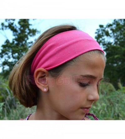 Headbands 1 Dozen 2.5 Inch Cotton Soft and Stretchy SPARKLING GLITTER Headbands - Light Pink Glitter - CI1833OHX4Q $18.08