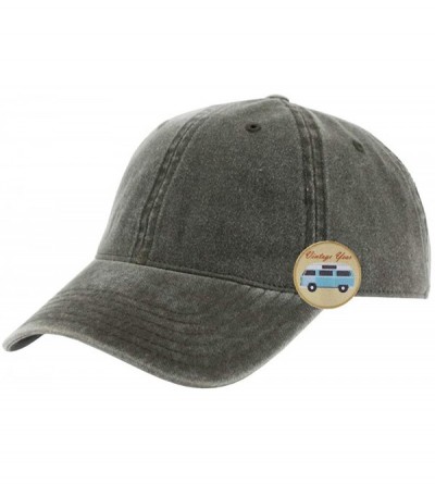 Baseball Caps Vintage Washed Cotton Adjustable Dad Hat Baseball Cap - Dark Olive Green - CB1250NS19F $9.36