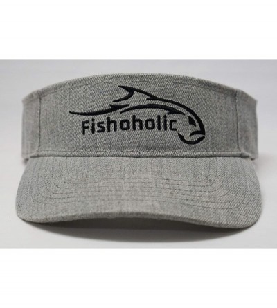 Visors Sun Fishing Visor for Women Men who Fish Golf Run Hike at Beach Hat (R) Fishaholic - White - CN18S4H7N9L $13.29
