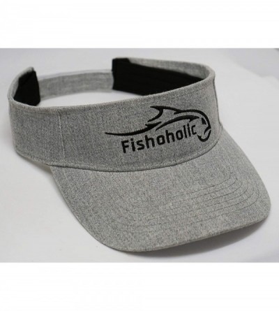 Visors Sun Fishing Visor for Women Men who Fish Golf Run Hike at Beach Hat (R) Fishaholic - White - CN18S4H7N9L $13.29