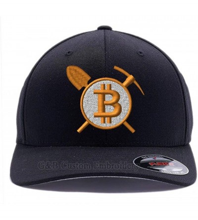 Baseball Caps Bitcoin Digital Currency Logo Embroidered. Custom Hat - Black - C7189RMCQR4 $21.07
