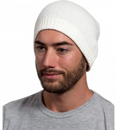 Skullies & Beanies 100% Cotton Beanie for Cool Everyday Wear in Solid Colors Men and Women - White - C118TIRQ52I $15.71
