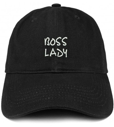 Baseball Caps Boss Lady Embroidered Soft Cotton Dad Hat - Black - CV18GHRYLRM $22.13