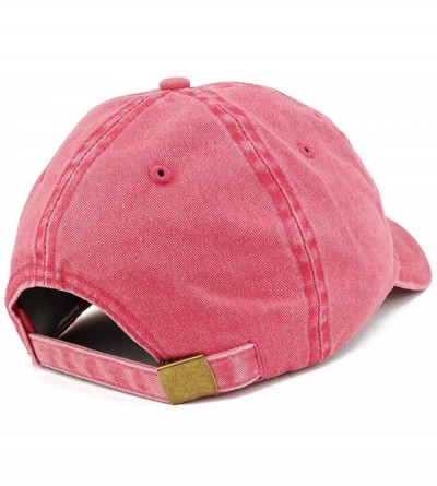 Baseball Caps Father of The Bride Embroidered Washed Cotton Adjustable Cap - Red - CF12FM6FX6J $16.96