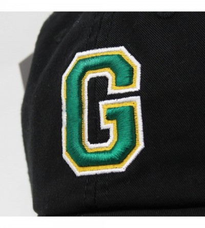 Baseball Caps Football City 3D Initial Letter Polo Style Baseball Cap Black Low Profile Sports Team Game - Green Bay - C1189A...