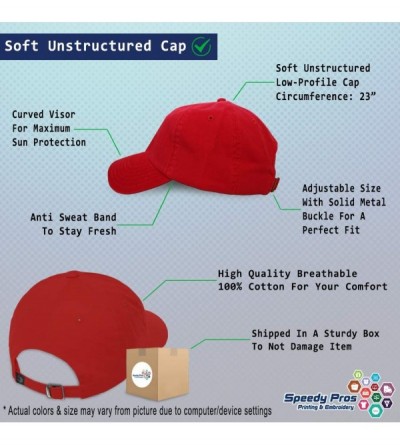 Baseball Caps Soft Baseball Cap Scuba Diving Instructor B Embroidery Dad Hats for Men & Women - Red - CQ18ZG3Z4E7 $17.93