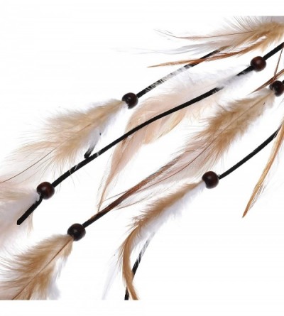 Headbands Sunflower Feather Extension Hair Ties - Light coffee - CQ18ZW6252Q $9.60