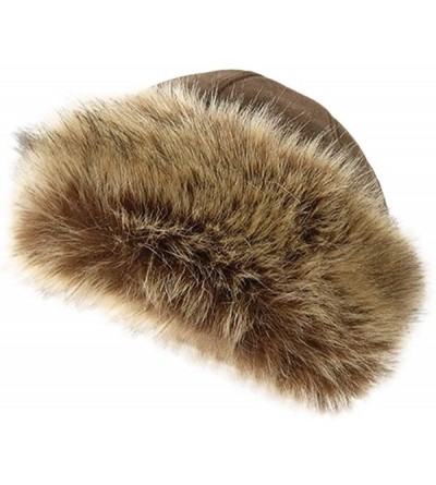 Headbands Womens Winter Hat Faux Fur Headband Cap Headgear Earwarmer Earmuff Snow Hat - E-khaki - C318LZ86TOQ $27.65