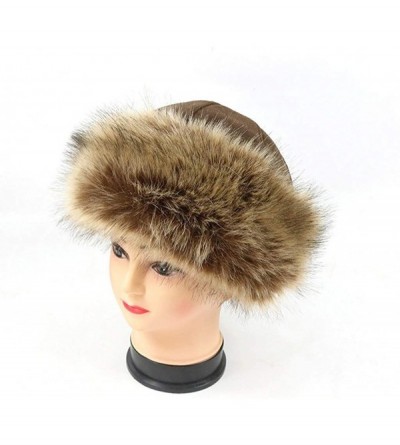 Headbands Womens Winter Hat Faux Fur Headband Cap Headgear Earwarmer Earmuff Snow Hat - E-khaki - C318LZ86TOQ $12.95
