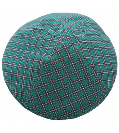 Berets Cotton Vintage Plaid French-Beret Hat Painter-Beanie for Women - Green - CC18U8455NW $24.14