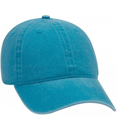 Baseball Caps 6 Panel Low Profile Garment Washed Pigment Dyed Baseball Cap - Lake Blue - C2180D44S5N $10.57