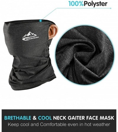 Balaclavas Cooling Ear Loops Neck Gaiter Bandana Mask Face Scarf Balaclava for Men & Women - 11-dark Grey - CZ197NAIGQG $11.89
