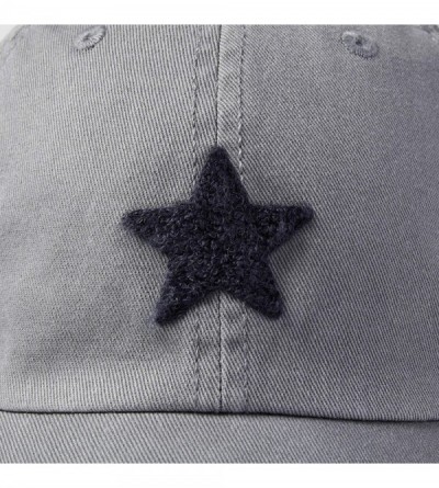 Baseball Caps Chill Cap Baseball Hat Collection - Star Slate Gray - C118GEOEG6T $21.81