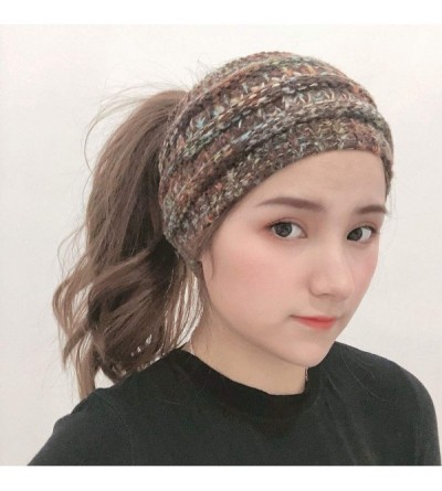Cold Weather Headbands Womens Cable Ear Warmers Headbands Winter Warm Head Wrap Fuzzy Lined Thick Knit Headwrap Gifts (Brown)...