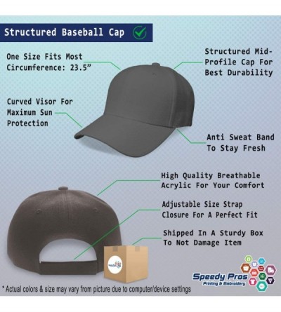 Baseball Caps Custom Baseball Cap Lightning Bolt Embroidery Acrylic Dad Hats for Men & Women - Dark Grey - C418SDKH3CI $19.22