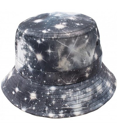 Bucket Hats Bucket Hat One Size for Unisex Multi Style Hawaiian Flower/Galaxy/American - Gx/Charcoal - CP11AIO03EH $15.48