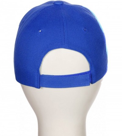 Baseball Caps Classic Baseball Hat Custom A to Z Initial Team Letter- Blue Cap White Black - Letter J - C518IDT4DCO $11.46