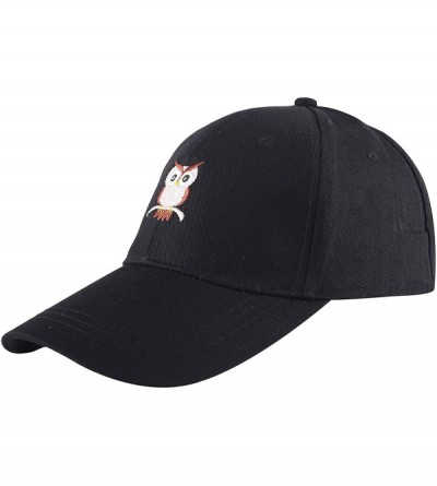 Baseball Caps Embroidered Cotton Baseball Cap Adjustable Snapback Dad Hat - Black - CG18SSNS96O $10.45