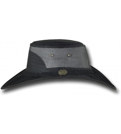 Sun Hats X-Wide Brim Cattle Suede Cooler Leather Hat - Item 2019 - Black - CO180ZWYXTM $47.87