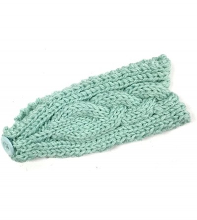 Cold Weather Headbands Winter Warm Thick Cable Knit Headband for Teens and Girls - Mint - CM11UH3DH75 $12.69