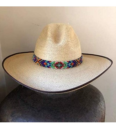 Cowboy Hats Beaded Hat Band- Hatband Cowgirl Western- Leather Ties- Men- Women- Handmade in Guatemala 7/8 Inches x 21 Inches ...