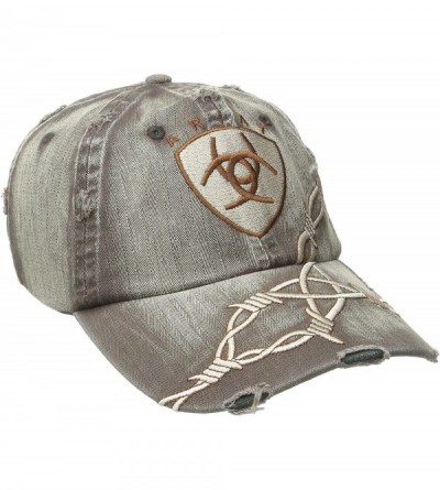 Baseball Caps Men's Distresed Barbed Wire Hat - Brown - CW11I1G68K3 $16.19