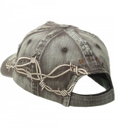Baseball Caps Men's Distresed Barbed Wire Hat - Brown - CW11I1G68K3 $16.19