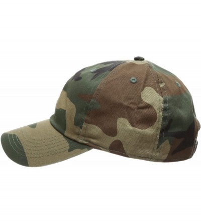 Baseball Caps Plain Stonewashed Cotton Adjustable Hat Low Profile Baseball Cap. - Woodland Camo - C112OC1M2QQ $8.74