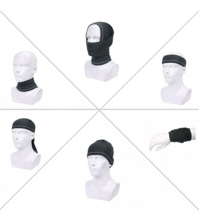 Balaclavas Summer Neck Gaiter Face Scarf/Neck Cover/for Sun Protection Headwear Hear Warp - Dark Gray - CN197YDY40O $10.00
