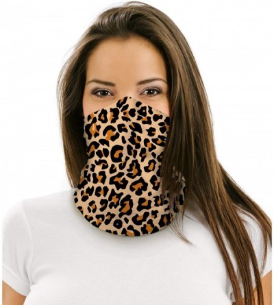 Balaclavas 12 in 1 Multifunctional Headwear Face Mask Headband Neck Gaiter - Leopard - CS197XSNX3A $19.78