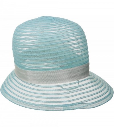 Sun Hats Women's Cloche Hat with Flower - Ocean - C8128M3TY2D $40.66