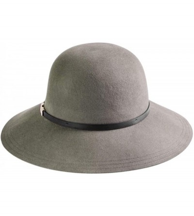 Fedoras Women Floppy Wool Hat Wide Brim Bucket Fedora Cloche Bowler Felt Hats 1920s Gatsby Church Caps - Gray - CH18AY29ZOM $...