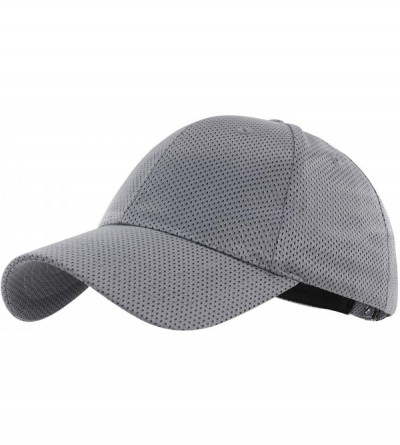 Baseball Caps Unisex Breathable Mesh Baseball Cap Adjustable One Size - Breathable - Gray - CP18UZMXO3C $13.60
