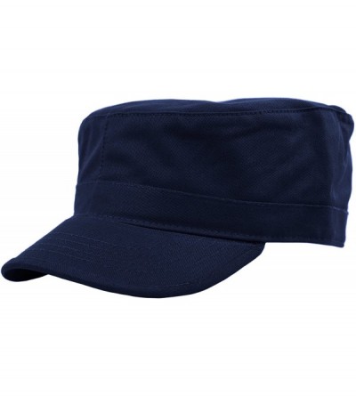 Baseball Caps Daily Wear Men's Army Cap- Cadet Military Style Hat - Navy Blue - CW184UIXY37 $10.62