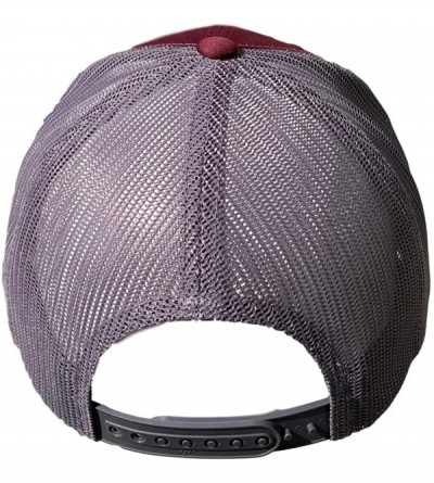 Baseball Caps Yupoong 6606 Curved Bill Trucker Mesh Snapback Hat with NoSweat Hat Liner - Maroon/Grey - CF18XOTNLCE $15.69