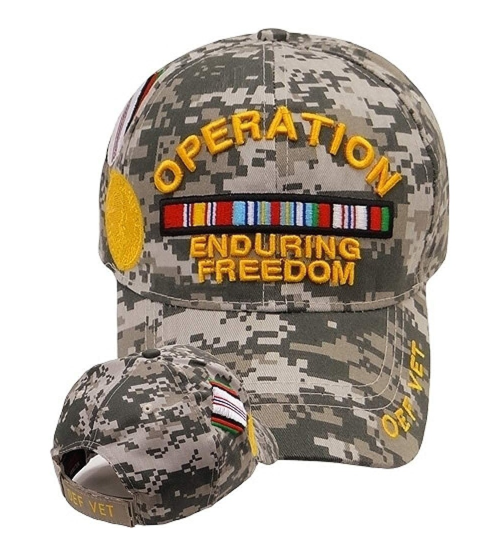 Baseball Caps Operation Enduring Freedom Vet Ribbons with Medal Mens Cap - Digital Camouflage - CN1998WA82C $17.92