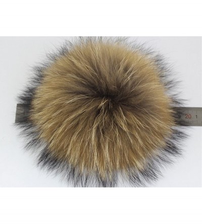 Skullies & Beanies Knit Hat for Womens Girls Fleece Winter Slouchy Beanie Hat with Real Raccon Fox Fur Pom Pom - Style02 Deep...