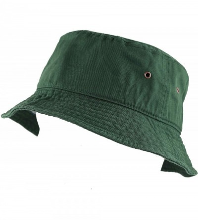 Bucket Hats Women's Low Profile Washed Cotton Bucket Hat Foldable Sun Buckets Cap - Armygreen - CK18U4ECK6N $11.61