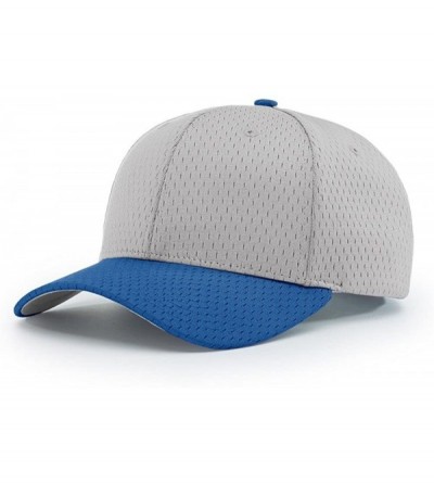 Baseball Caps 414 Pro Mesh Adjustable Blank Baseball Cap Fit Hat - Grey/Royal - CV18742KIR6 $9.57