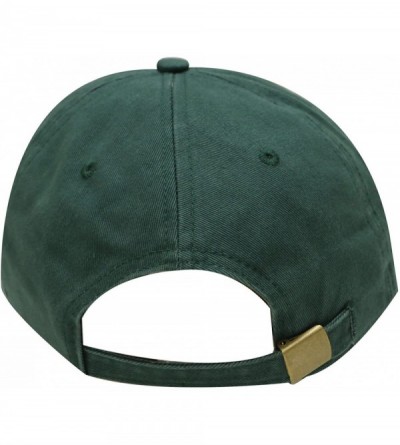 Baseball Caps Eyelashes Cotton Baseball Cap - Hunter Green - CY12KBJAY7T $10.41