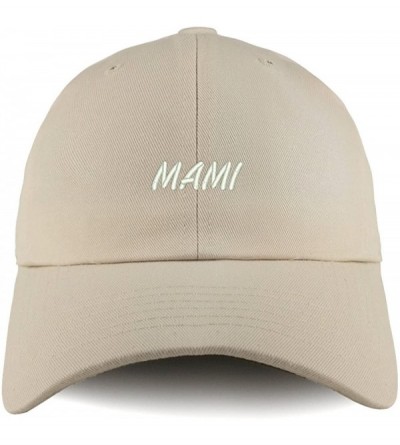 Baseball Caps Mami Embroidered Low Profile Soft Cotton Dad Hat Cap - Beige - CM18D58WUN3 $17.24