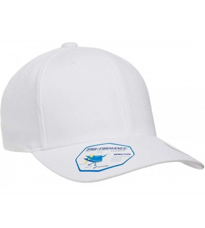Baseball Caps Flexfit Pro-Formance Cap - Moisture Wicking- Stretch Flex Fit Hat - White - CI18HEW0HKE $17.10