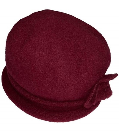 Fedoras Women's Spencer Wool Cloche Hat - Amarone - CC195SO9NH4 $33.27